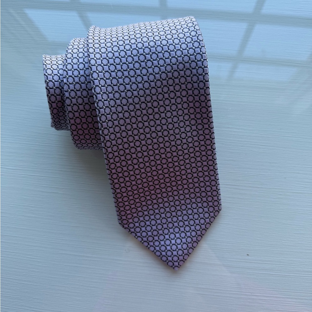 Ermenegildo Zegna Periwinkle/Grey Patterned Tie